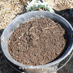 Compost tamisé, idéal pour fertiliser vos planches de culture